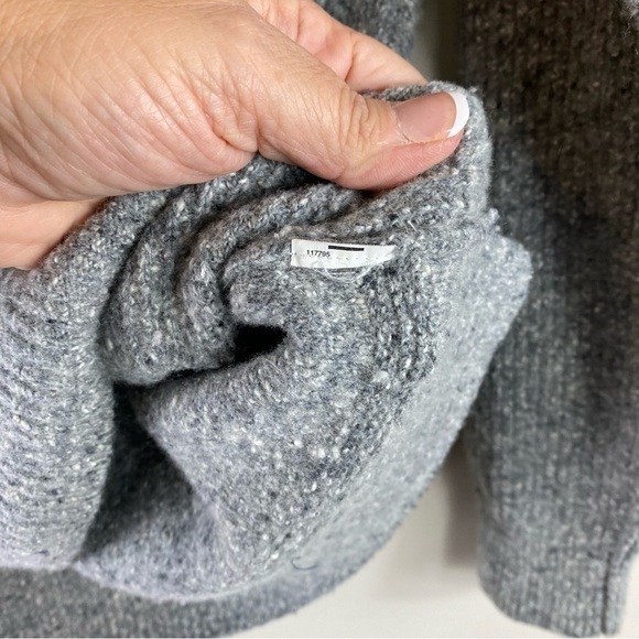 Madewell Women’s Donegal Heathered Gray Convertible Turtleneck Sweater Sz Small - Picture 7 of 13